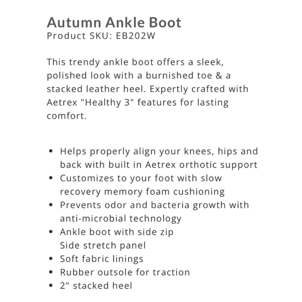 Aetrex Autumn Gray Ankle Boots | 7 - Picture 7 of 7